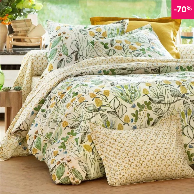 Linge de lit motif végétal - BECQUET CRÉATION