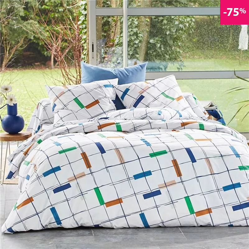 Linge de lit à carreaux - BECQUET CRÉATION